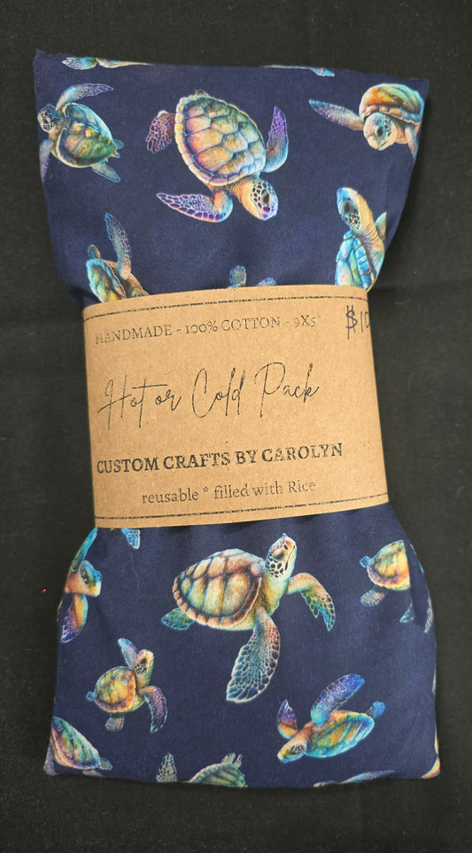 Blue Background Sea Turtle Hot & Cold Pack