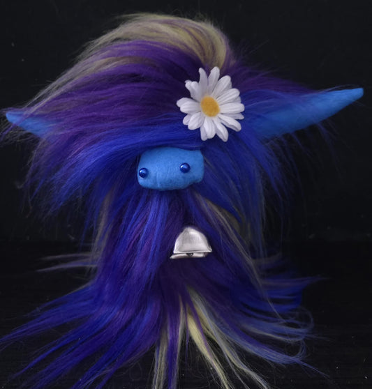 Tri Purple/Blue/Yellow Highland Cow Gnome
