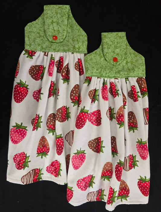 Chocolate Covered Strawberries Hanging Towel