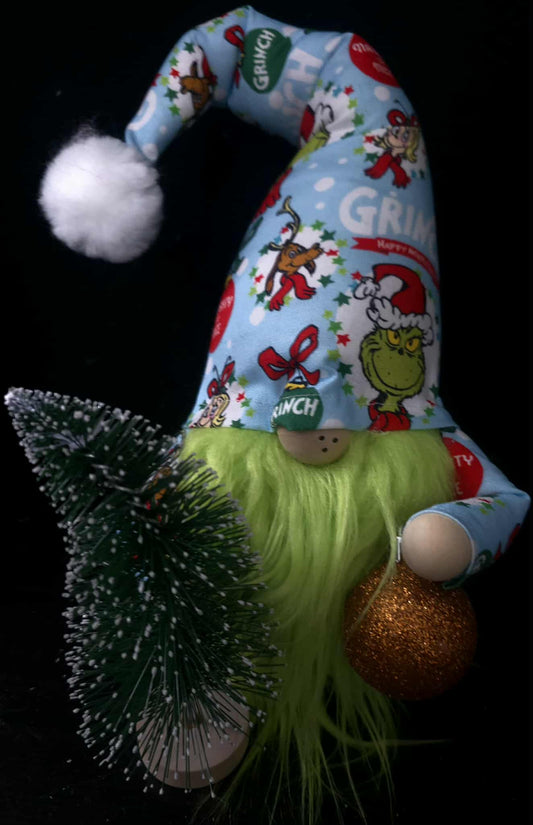 Blue Grinch Gnome