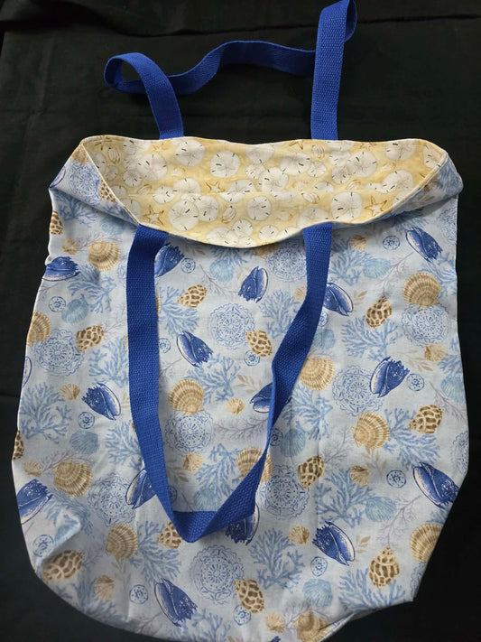 Sea Shell Fabric Tote Bag 18x16