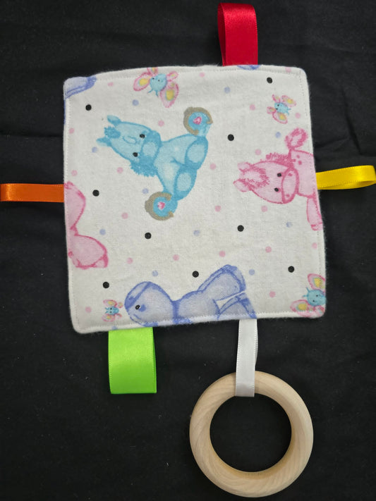 Baby Crinkle Sensory Toy w/Teether