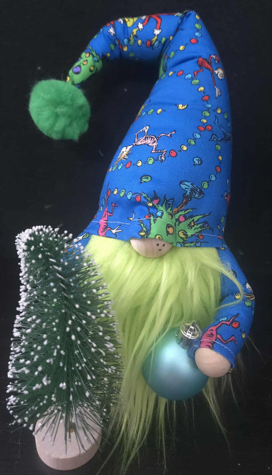 Dark Blue Grinch Gnome