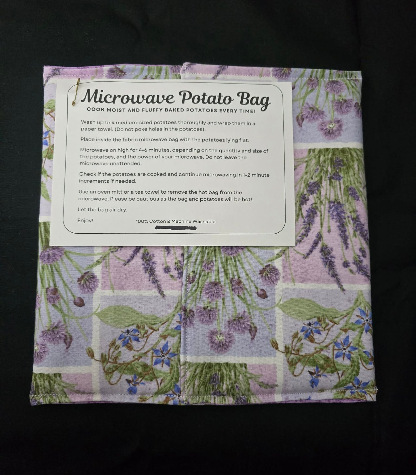 Lavender Microwave Potato Bag