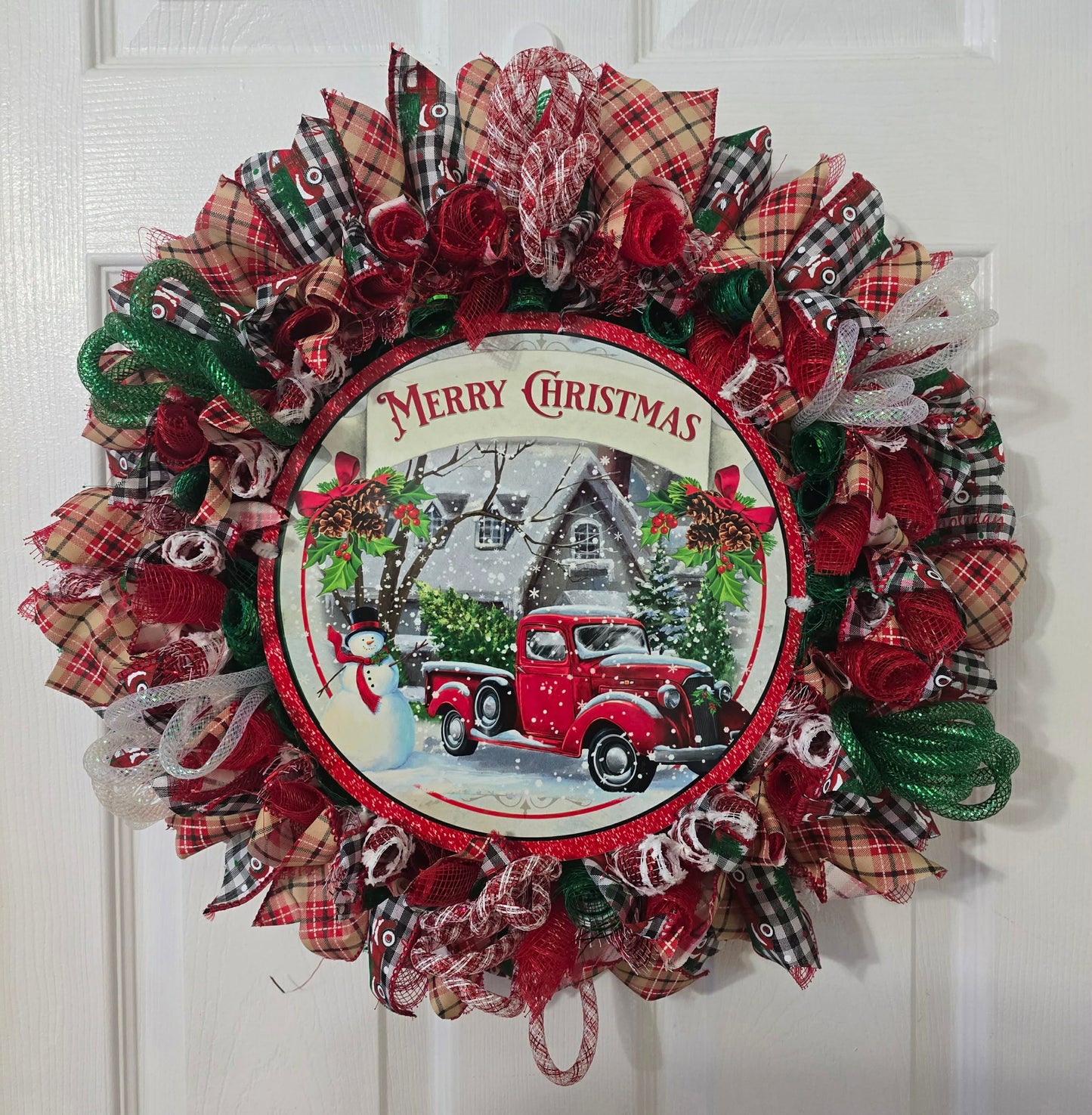 Christmas Red Truck Wreath
