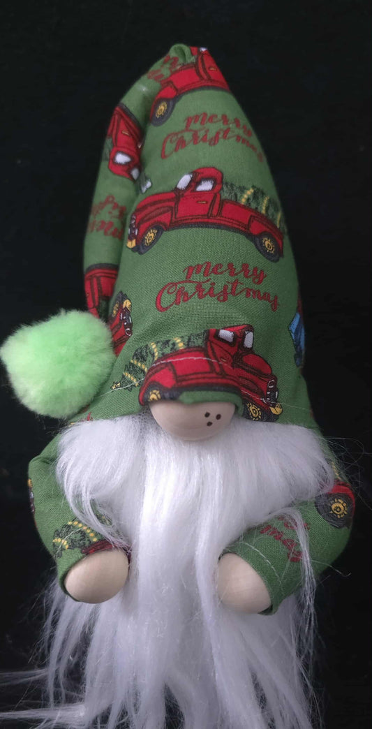 Christmas Red Truck Gnome