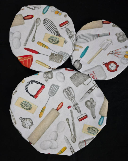 Reversible Bowl Covers -Baking TIme