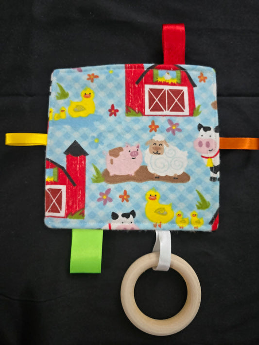 Baby Crinkle Sensory Toy w/Teether