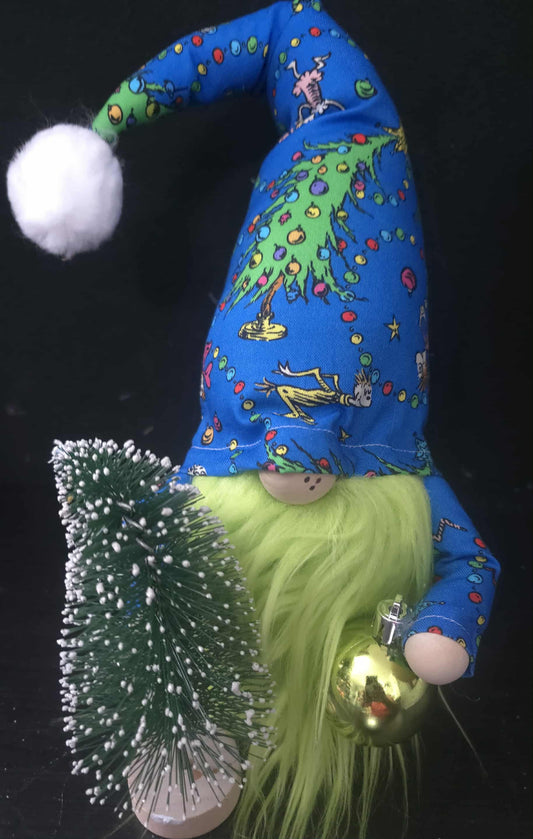 Dark Blue Grinch Gnome