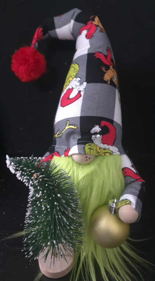 Black & White Grinch Gnome