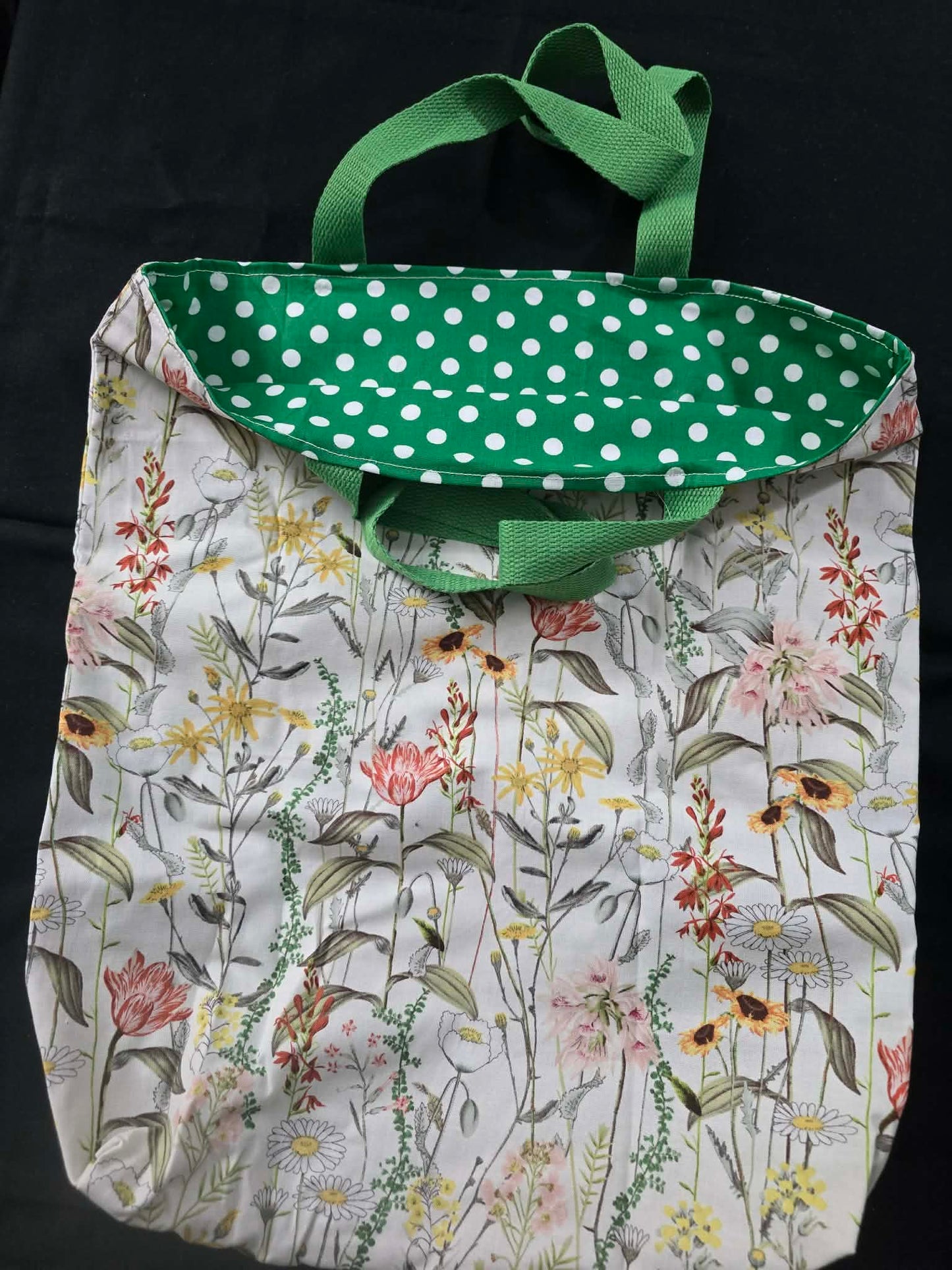Wildflowers Fabric Tote Bag 18x16